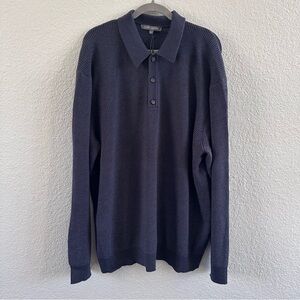 Slate & Stone Ribbed Knit Sweater Men’s XXL Indigo Blue NWT